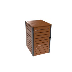 PVC 1er Tonnenboxen aus Kunststoff in Golden Oak - Anthrazit